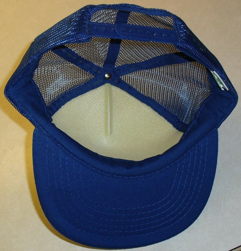 Pepsi Pop Soda Vintage 80s 90s Snapback hat Mesh Sides Back Trucker style Blue