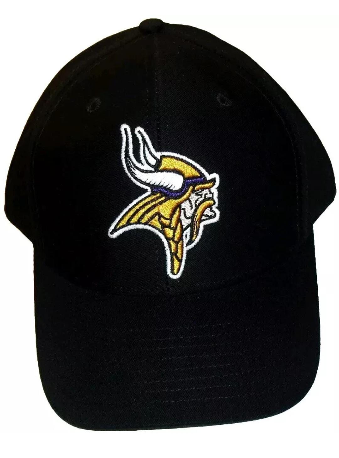 Minnesota Vikings Mens Adjustable Strapback Black Color hat New Nfl