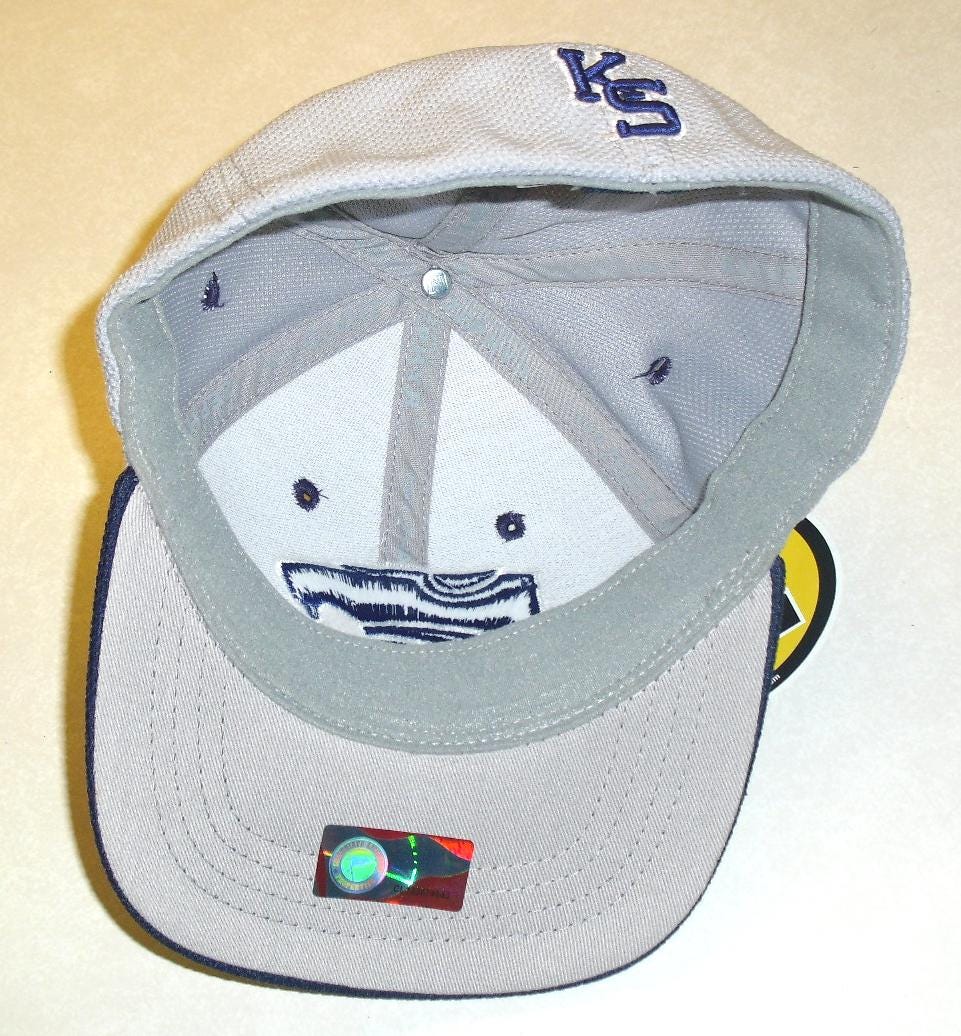 Kansas State Wildcats Kids Youth Boys Zephyr Stretch Fit hat cap Grey Purple New