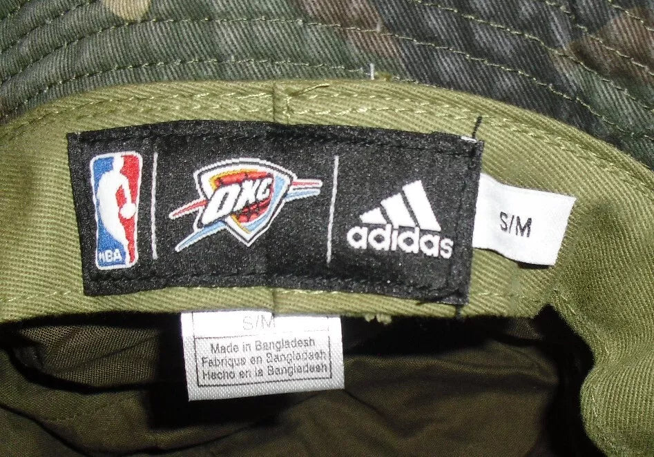 Oklahoma CIty Thunder Adidas Mens Bucket Hat sz. Small/Medium New NBA
