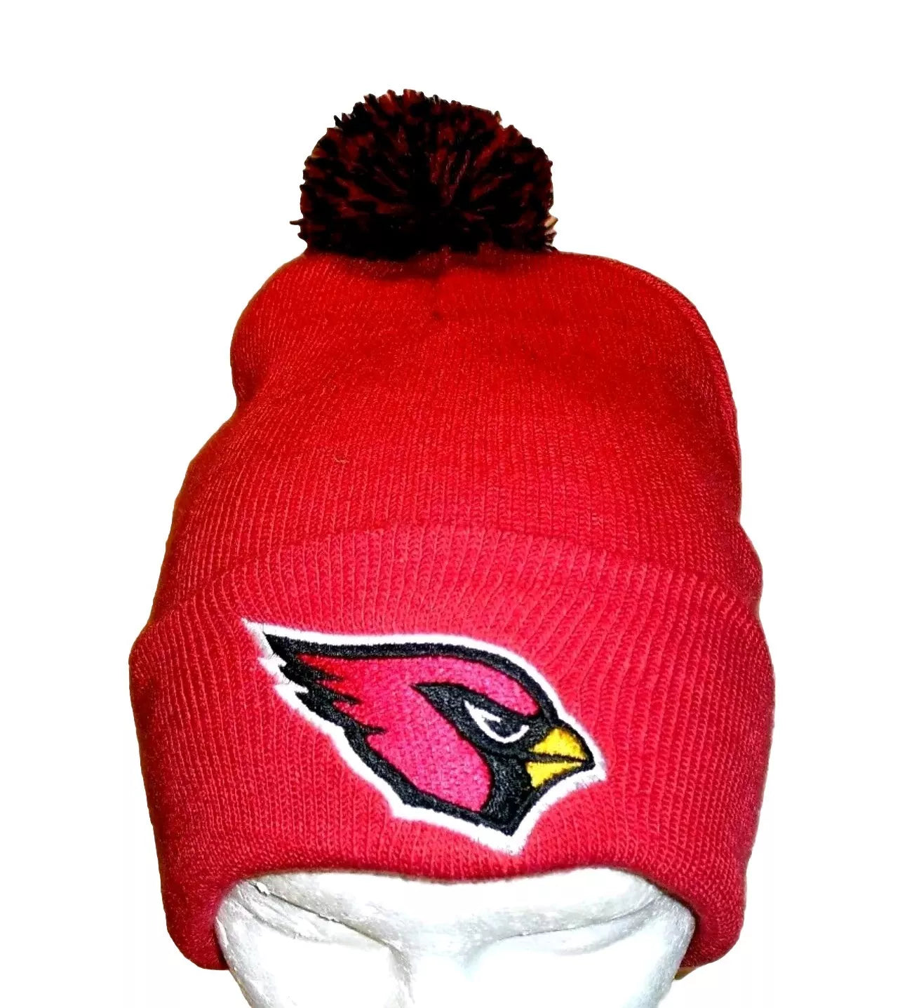 Arizona Cardinals Mens Adult Cuffed Cuff Pom Beanie Winter Hat Cap New Nfl Tags