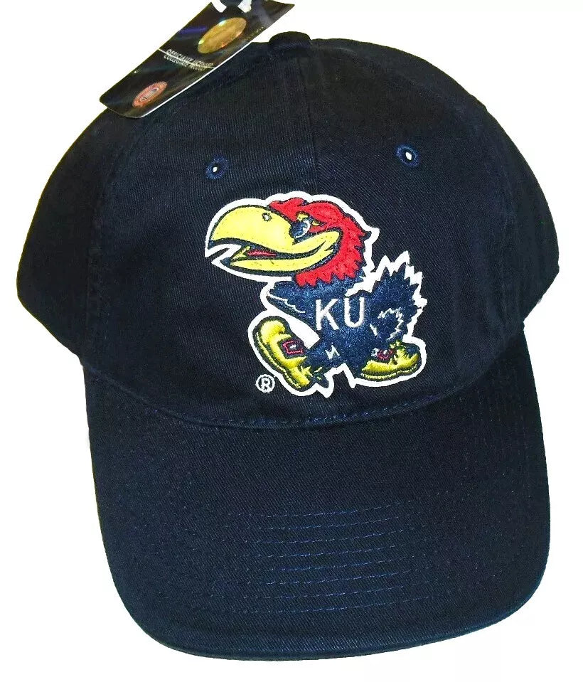 Kansas Jayhaws Mens Adjustable Blue Strapback hat cap New Ncaa Dad hat