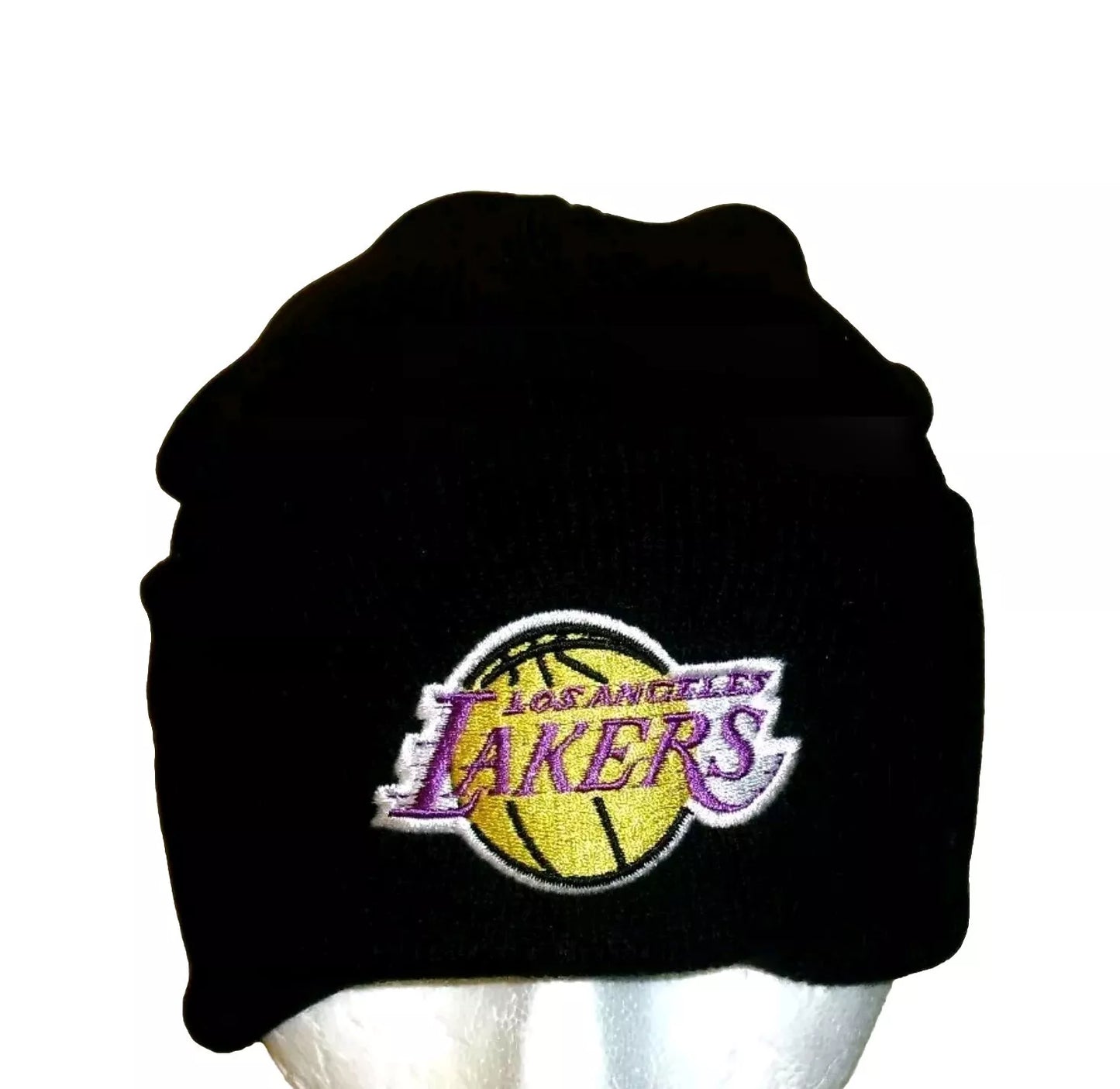 Los Angeles Lakers Mens Adult Adidas Cuffed Beanie Black Winter Hat New Tags Nba
