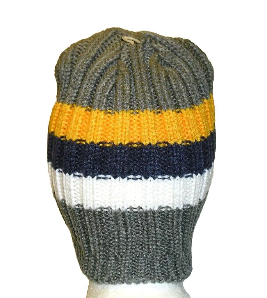 Indiana Pacers Mens Beanie Winter Hat Cap Grey Blue Yellow White New NBA