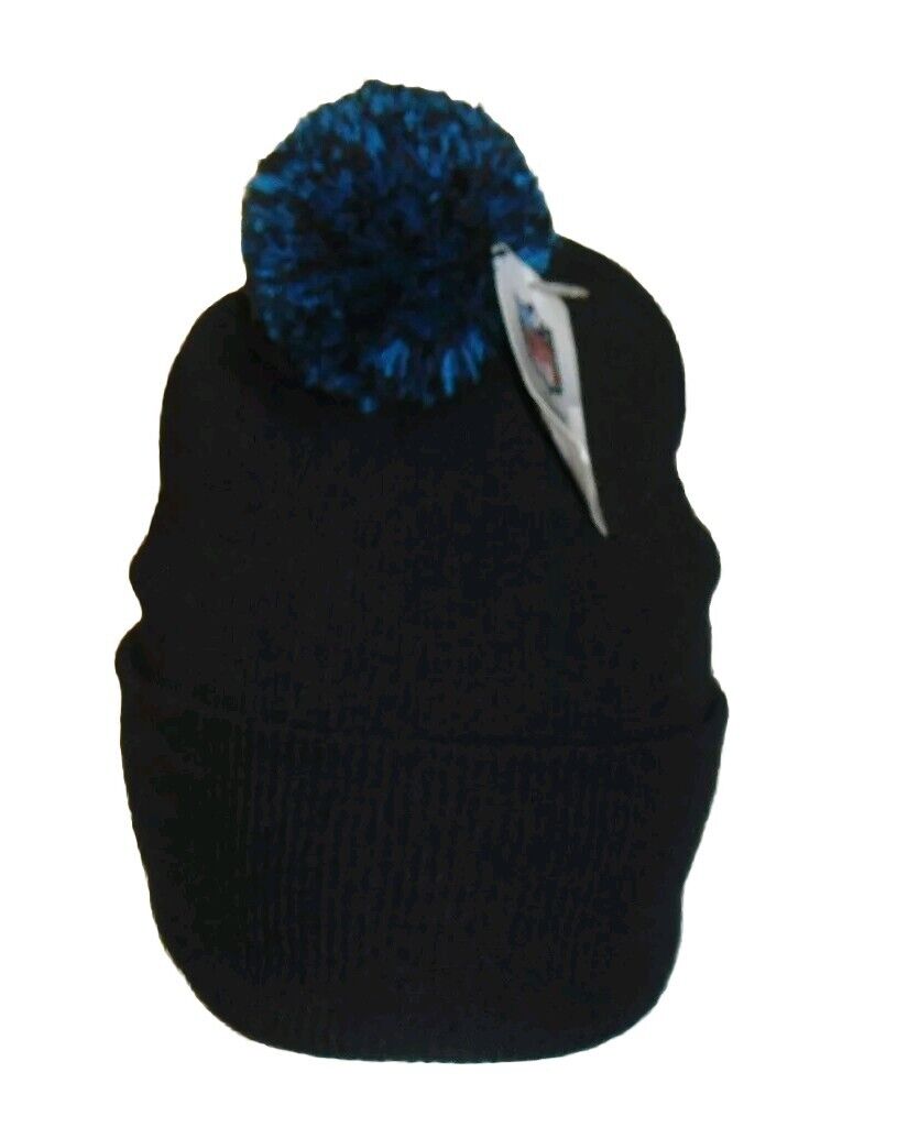 Carolina Panthers Mens Adult Black Beanie Pom Cuffed Cuff Winter Hat Cap New Nfl