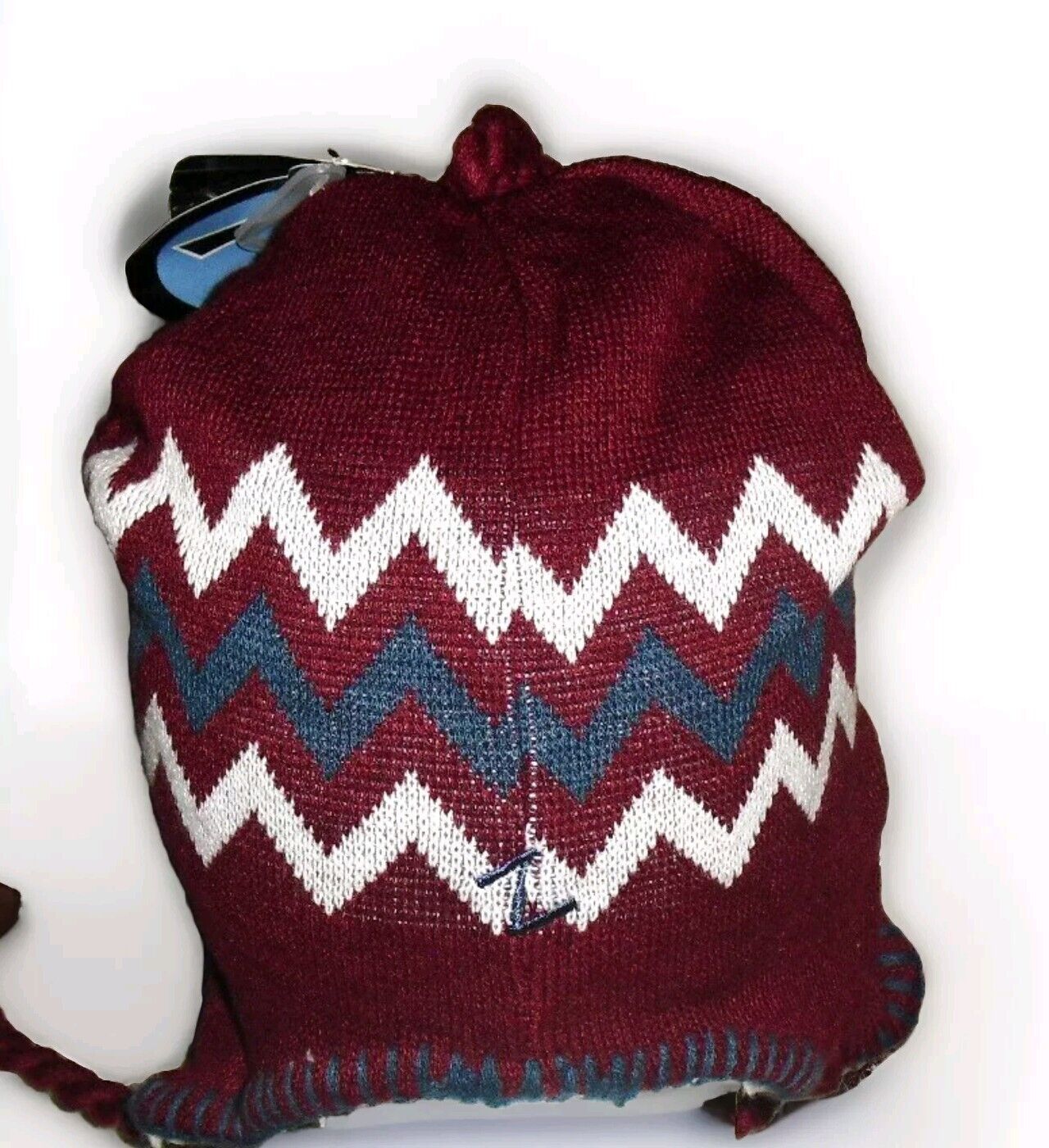 Colorado Avalanche Zephyr Mens Adult Blue Beanie Tassels Winter Hat Cap New Nhl