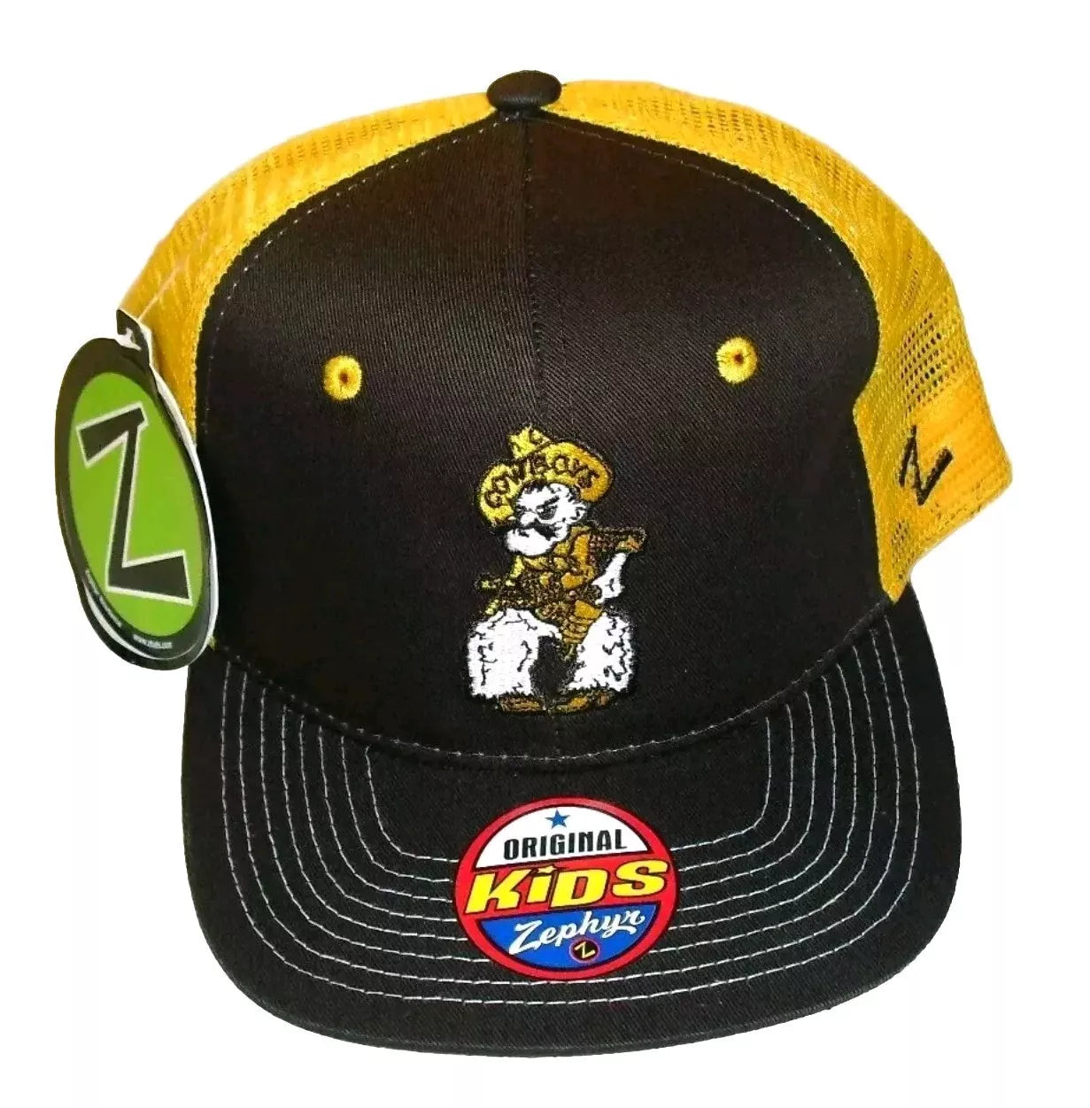 Wyoming Cowboys Kids Youth Boys Zephyr Snapback hat cap New Ncaa