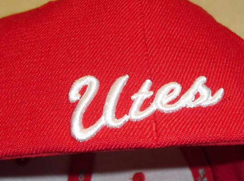 Utah Utes University Kids Youth Zephyr Red Stretch Fit hat cap New Tags Ncaa