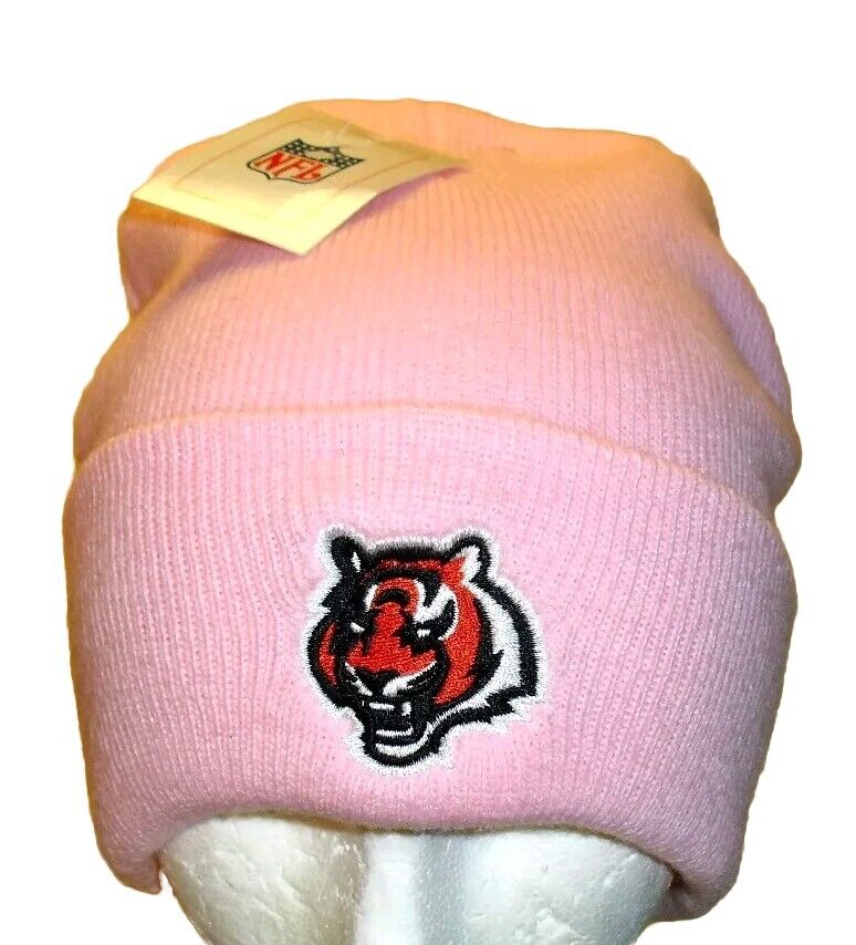 Cincinnati Bengals Womens All Pink Cuff Cuffed Beanie Winter Hat Cap New Nfl