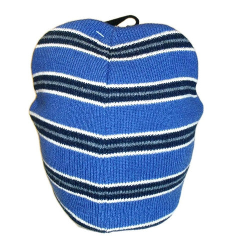 Toronto Maple Leafs Stripes Mens Blue White Adult Beanie Winter Hat Cap New