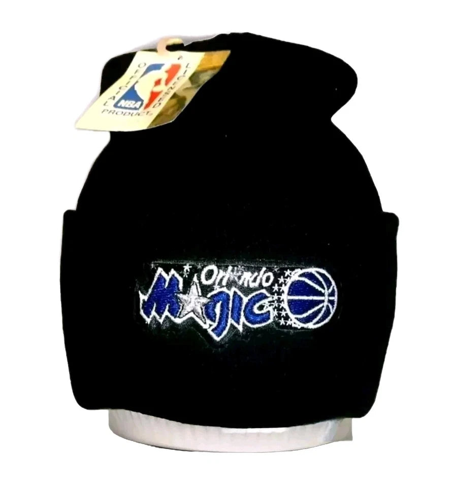 Orlando Magic Mens Adult Vintage 90s Black Cuffed Beanie Winter Hat Cap New Nba