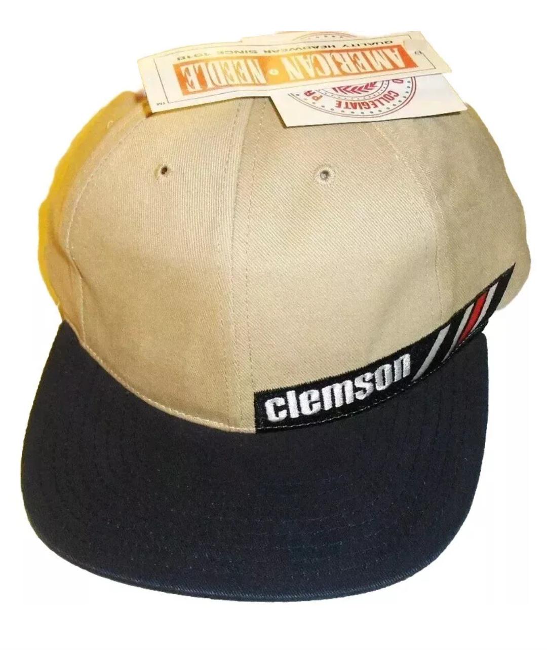 Clemson Tigers Vintage 90s Adjustable Strapback hat Big Back Paw logo New Ncaa