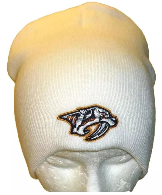 Nashville Predators Vintage 90s Original White Adult Beanie Winter Hat New Nhl