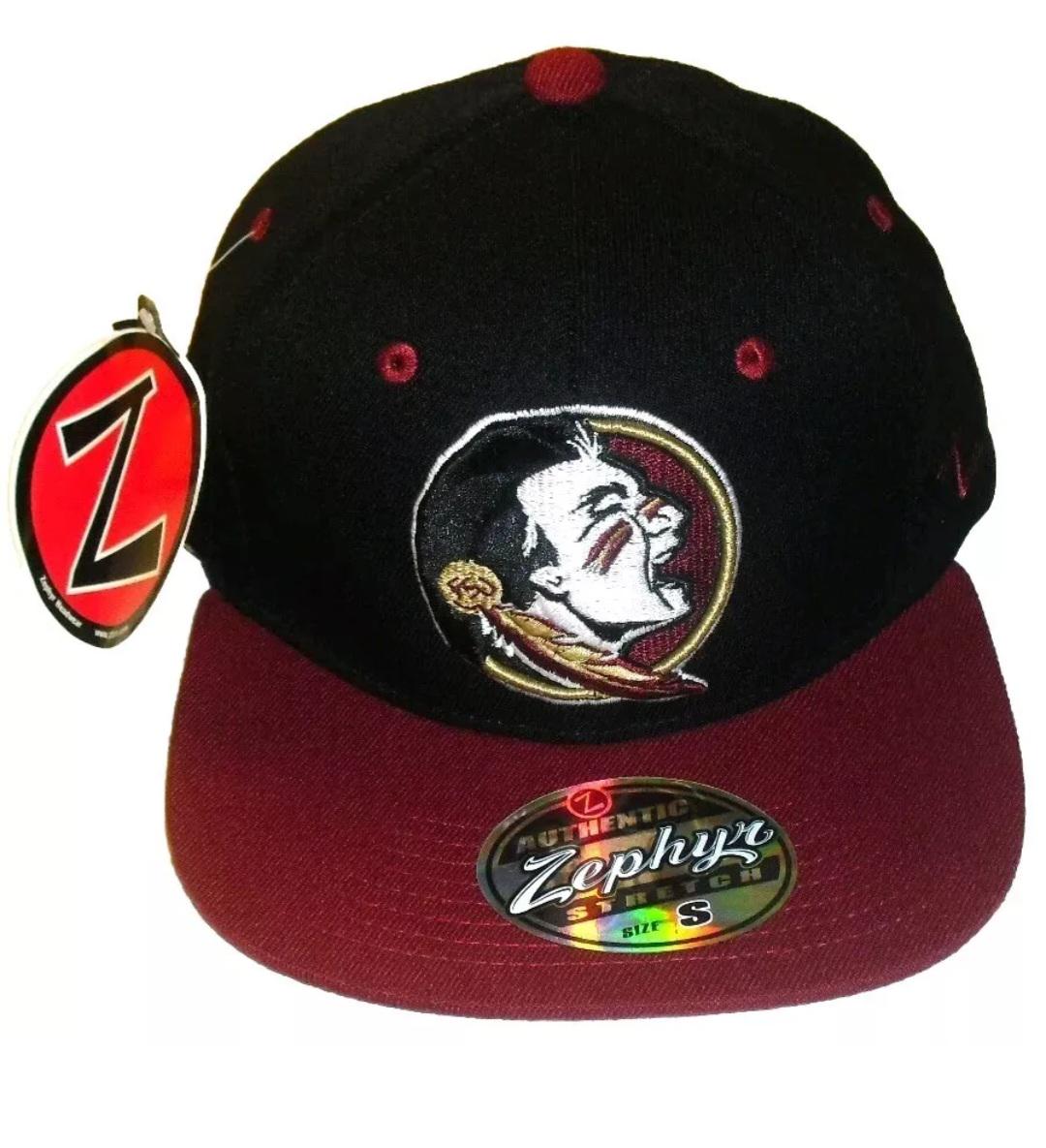 Florida State Seminoles Zephyr Black Stretch Fit One Fit hat sz. Small New Ncaa