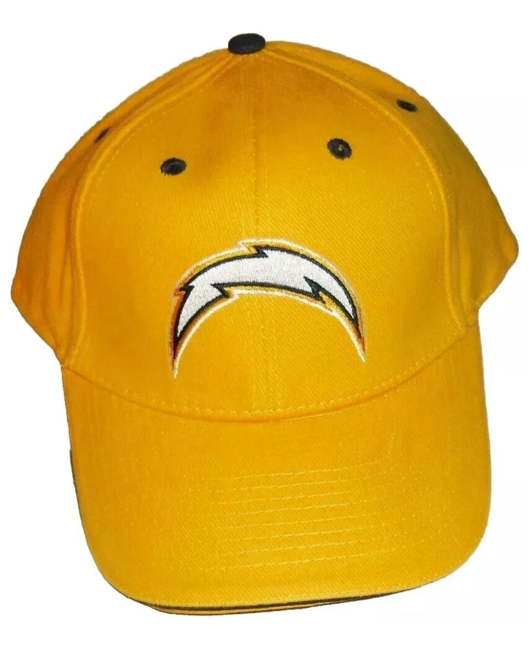 San Diego Los Angeles Chargers 90s Adjustable All Yellow strapback hat New NFL