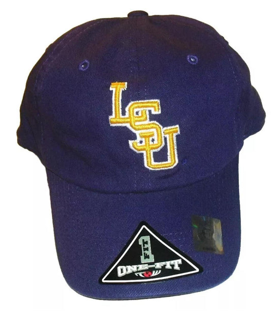 LSU Tigers Mens Purple Stretch Fit hat cap One Size One Fit New Ncaa