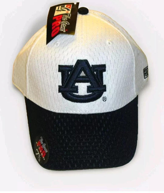 Auburn Tigers Mens The Game White Fitted hat cap sz. 7 3/8 New Tags Ncaa