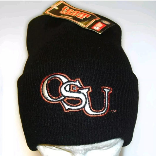 Oklahoma State Cowboys University Mens Adult Black Beanie Cuffed Winter Hat New