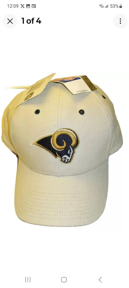 Los Angeles St. Louis Rams Tan Color Adjustable Strapback hat New Tag Nfl