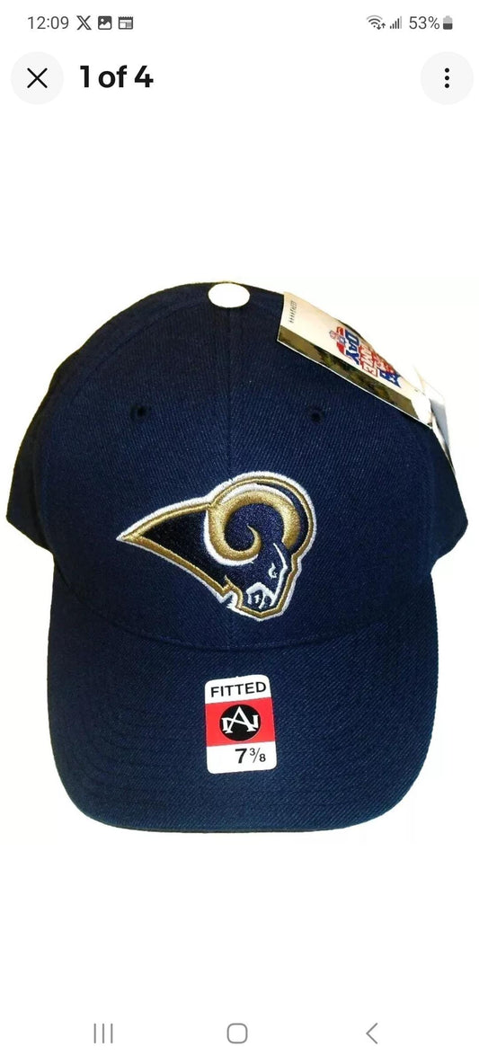 Los Angeles Rams Vintage Original Curved Bill Fitted hat sz. 7 3/8 New NFL