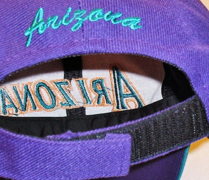 Arizona Diamondbacks Vintage 90s Adjustable Purple Strapback hat New Mlb