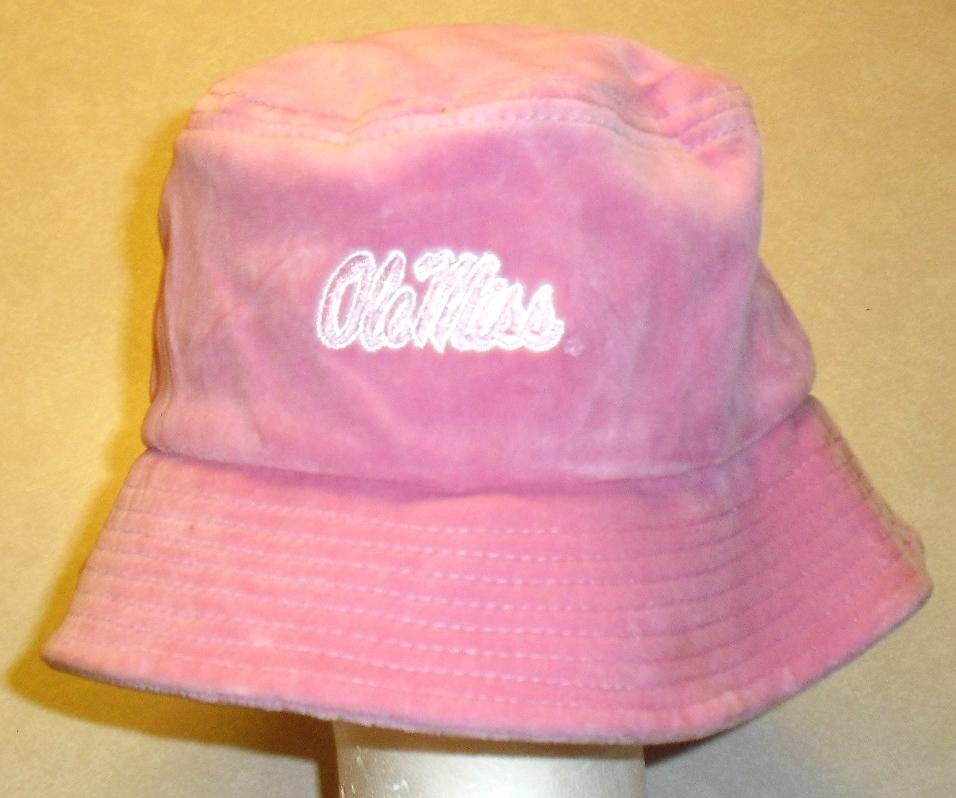 Ole Miss Mississippi Rebels Womens Pink Bucket hat cap One size Fits All New