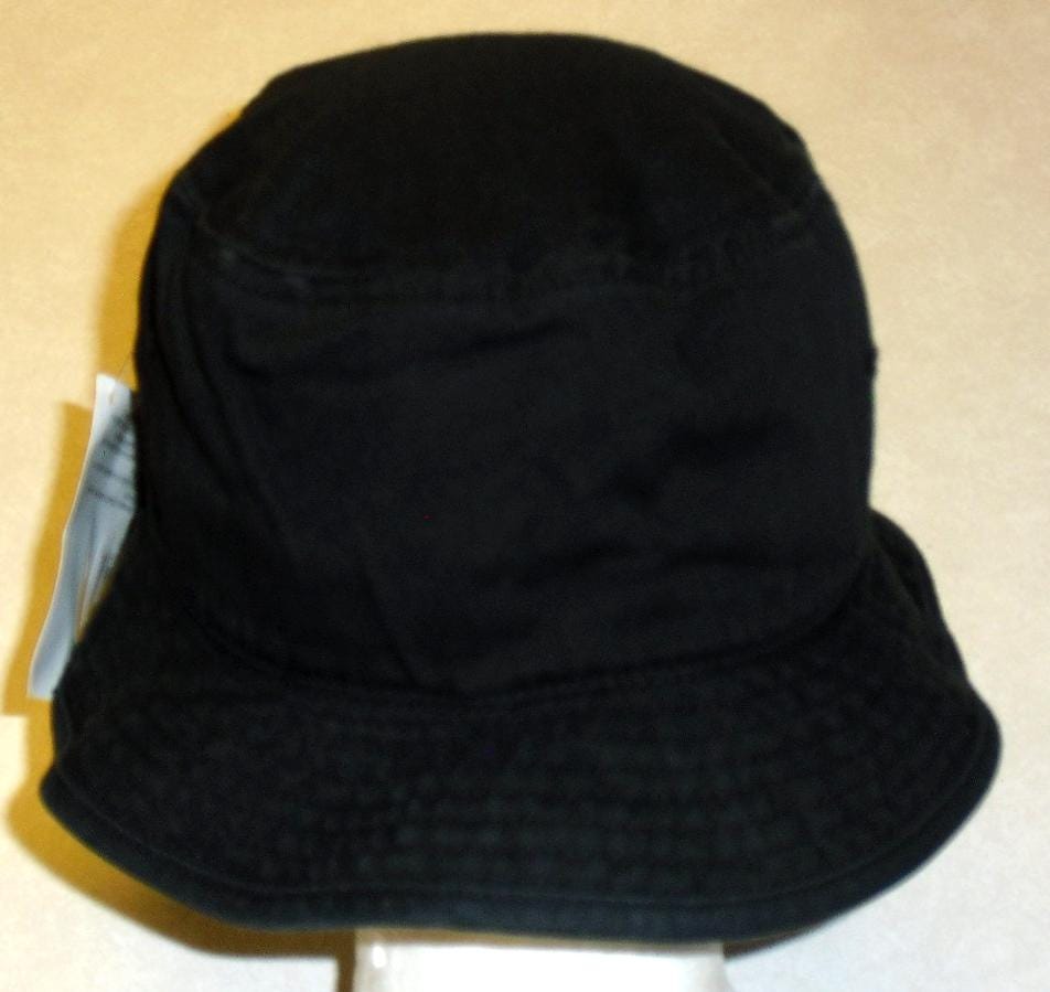 Fila Vintage Mens 90s Black Bucket hat cap sz. Small/Medium New Embroidered Logo