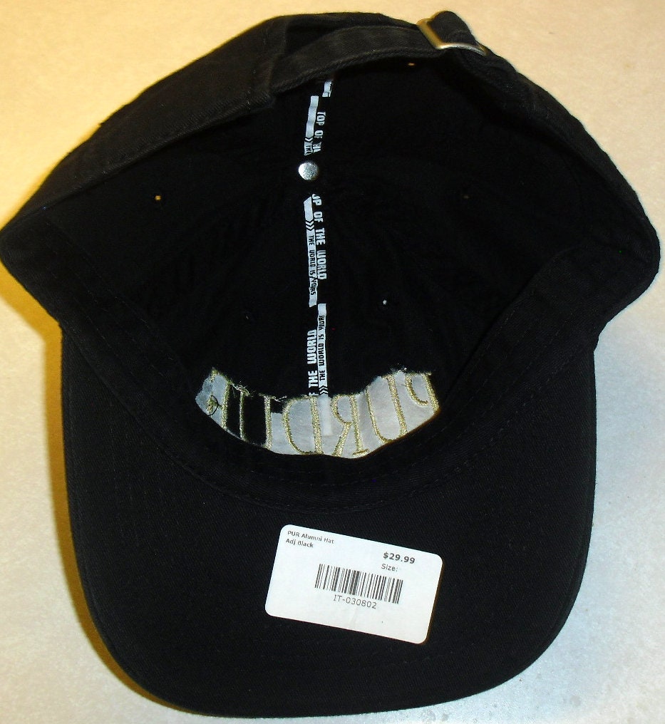 Purdue Alumni University Adult Adjustable Strapback hat New Ncaa Black