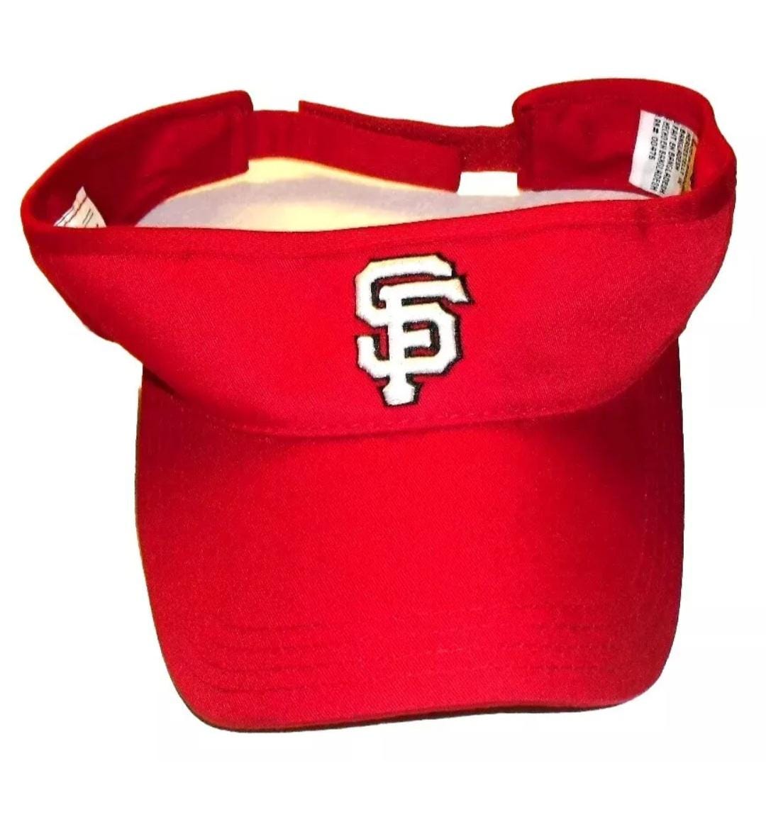 San Francisco Giants Mens Adult Red Visor Hat 90s Vintage New Mlb