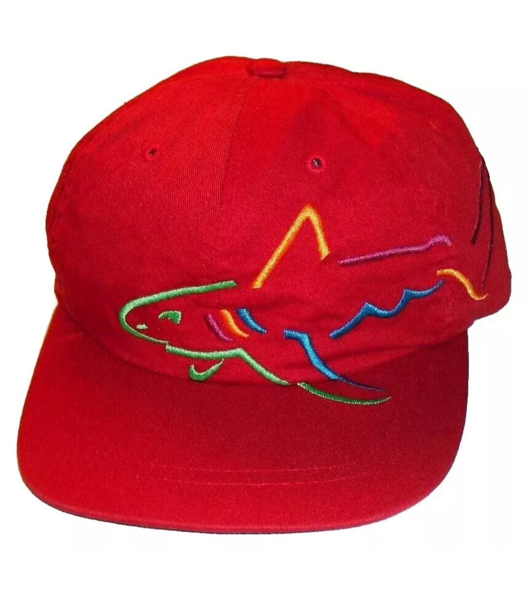 Greg Norman Golf The Shark Vintage 90s Adjustable Red Strapback hat New