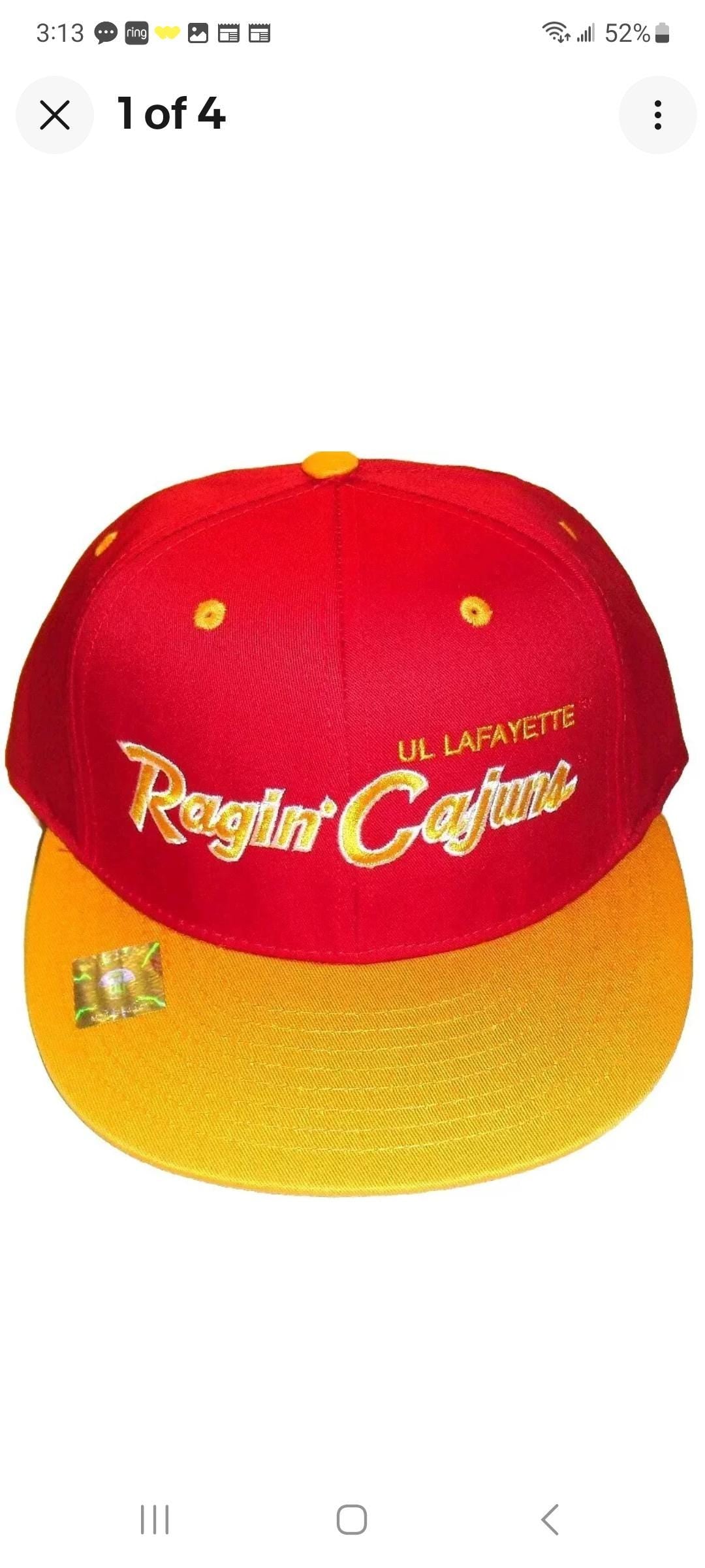 Louisiana Lafayette University Ragin Cajuns Script Logo Snapback hat New Ncaa