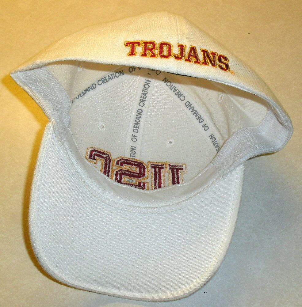 USC Trojans Mens White Stretch Fit One Fit hat cap sz. Large XL New Ncaa