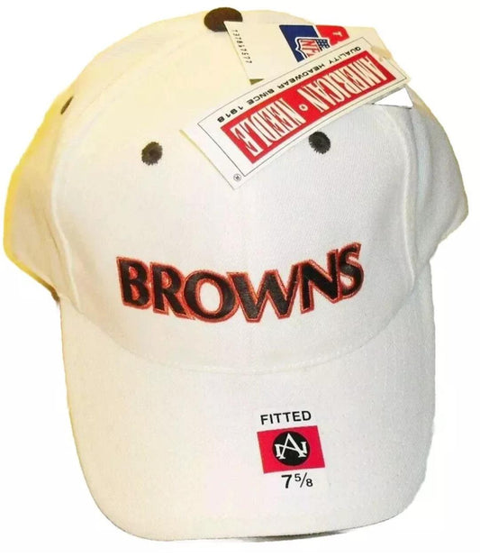 Cleveland Browns Vintage Original 90s American Needle White Fitted hat sz. 7 5/8 New