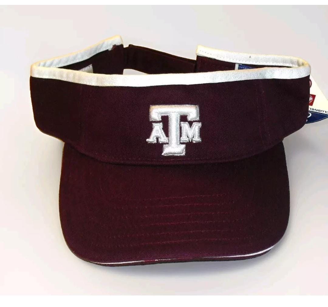 Texas A&M Aggies University Mens Adult One Size Visor hat cap New Ncaa