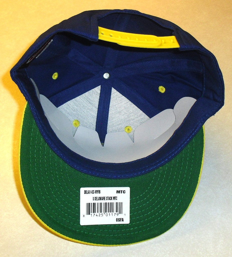 Delaware University Blue Hens Mascot Logo Mens Blue Snapback hat cap New Ncaa