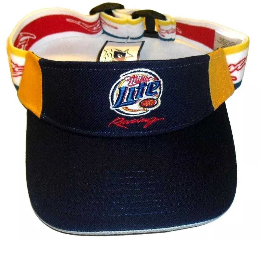 Miller Lite Beer Racing Mens Vintage 90s Original Visor hat Nascar New