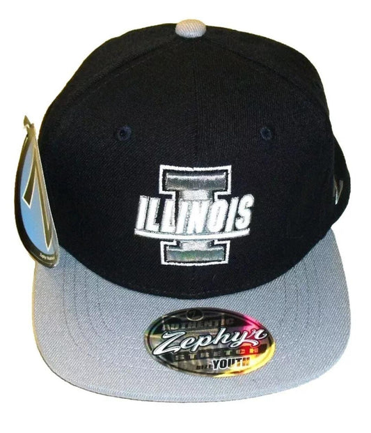 llinois Fighting Illini Kids Youth Boys Zephyr Stretch Fit hat cap New Ncaa