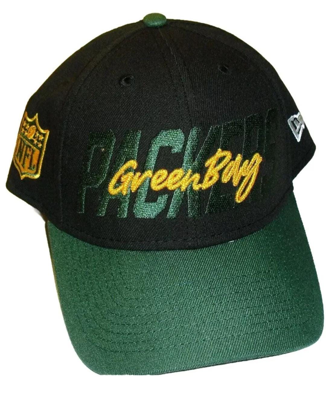 Green Bay Packers Mens New Era 9Forty Nfl Draft Snapback hat Curved Bill