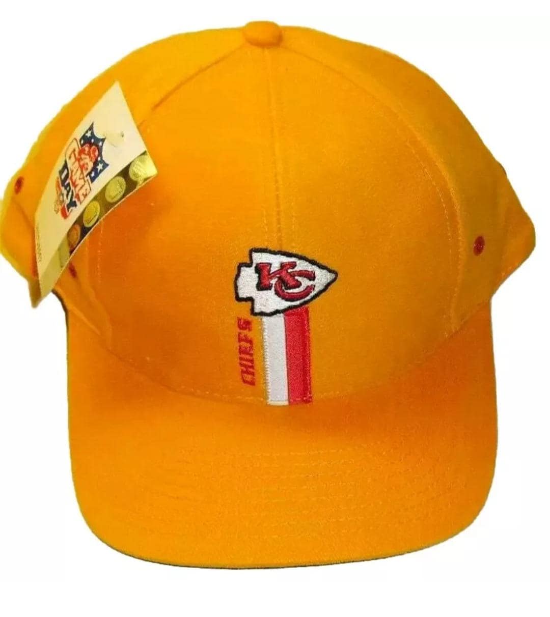 Kansas City Chiefs Vintage Snapback Yellow hat 90s Original New Nfl Okoye Years