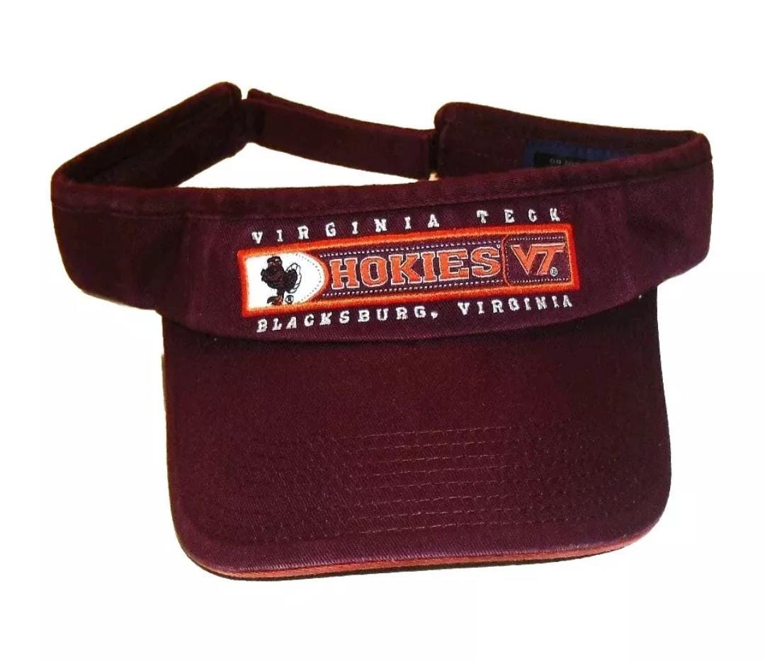 Virginia Tech Hokies Adult One Size Visor hat New Ncaa Blacksburg Virginia