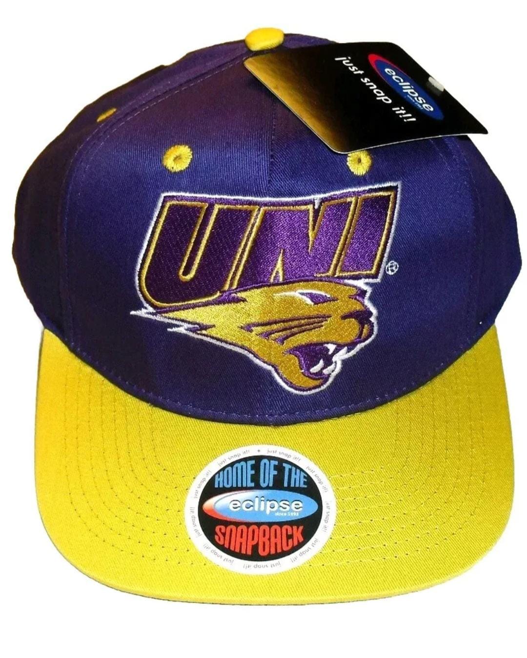 Northern Iowa Panthers UNI University Mens Snapback hat New Purple Yellow Ncaa