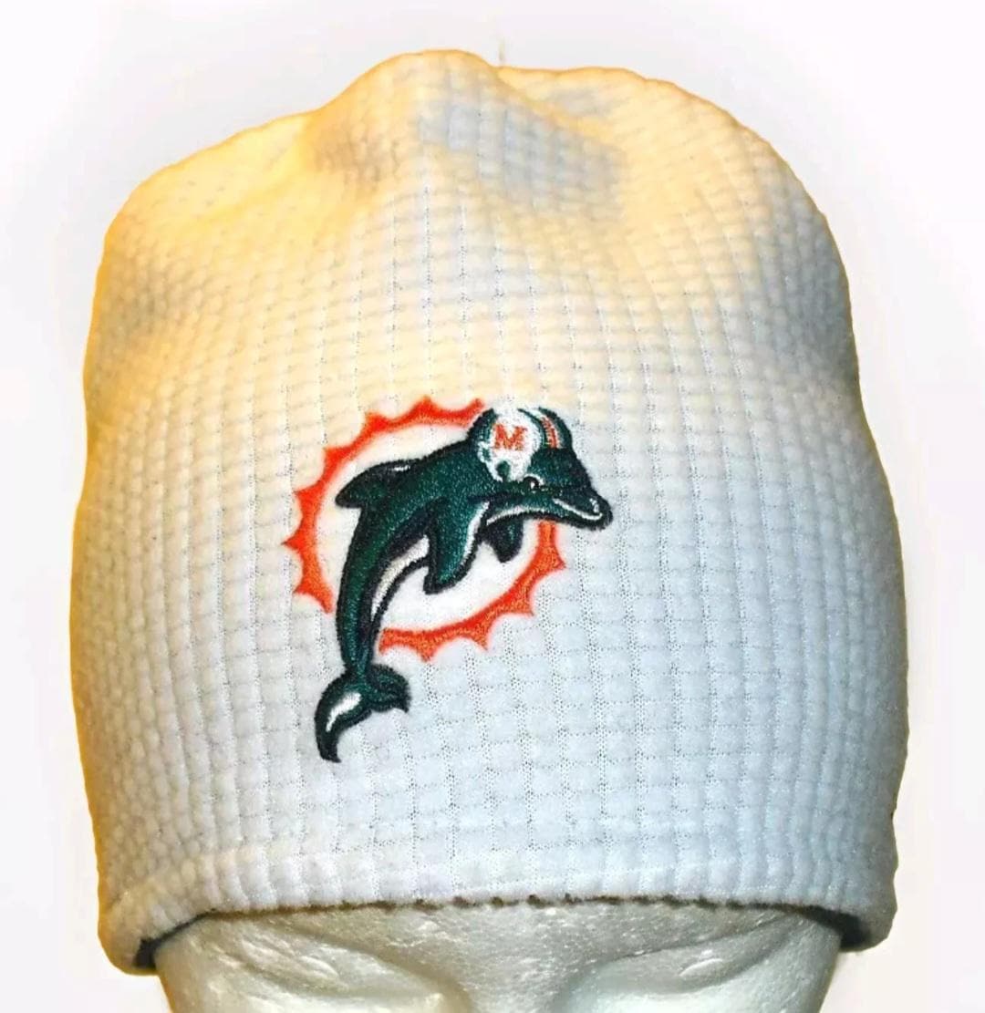 Miami Dolphins Kids Youth Boys White Reebok Beanie Winter Hat Cap New Nfl