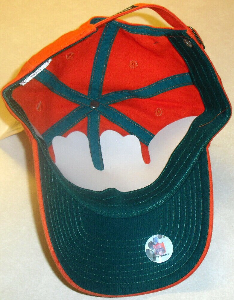 Miami Dolphins Football All Orange Adult Adjustable Strapback Dad hat New Nfl