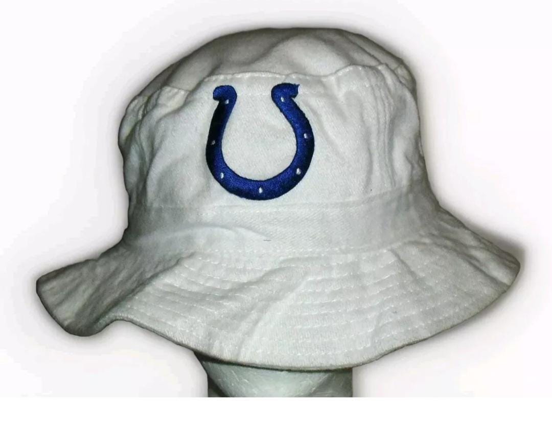 Indianapolis Colts Mens White Bucket Hat Cap sz. Small/Medium New NFL