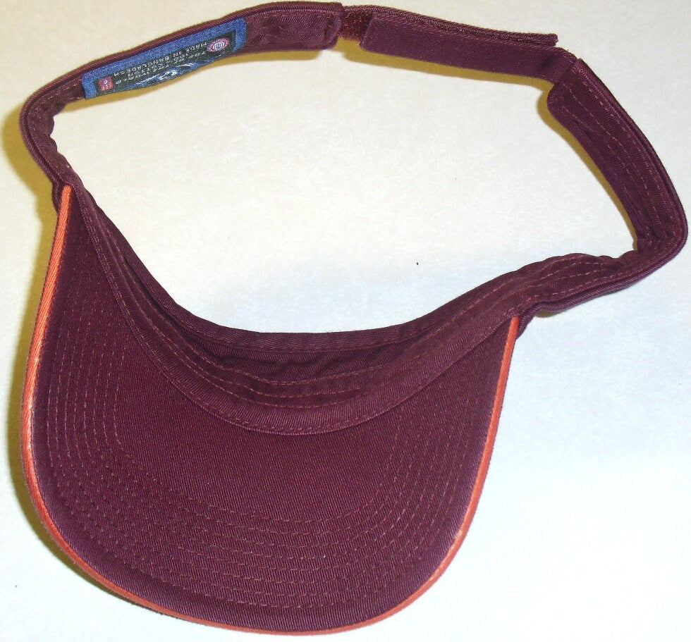 Virginia Tech Hokies Adult One Size Visor hat New Ncaa Blacksburg Virginia