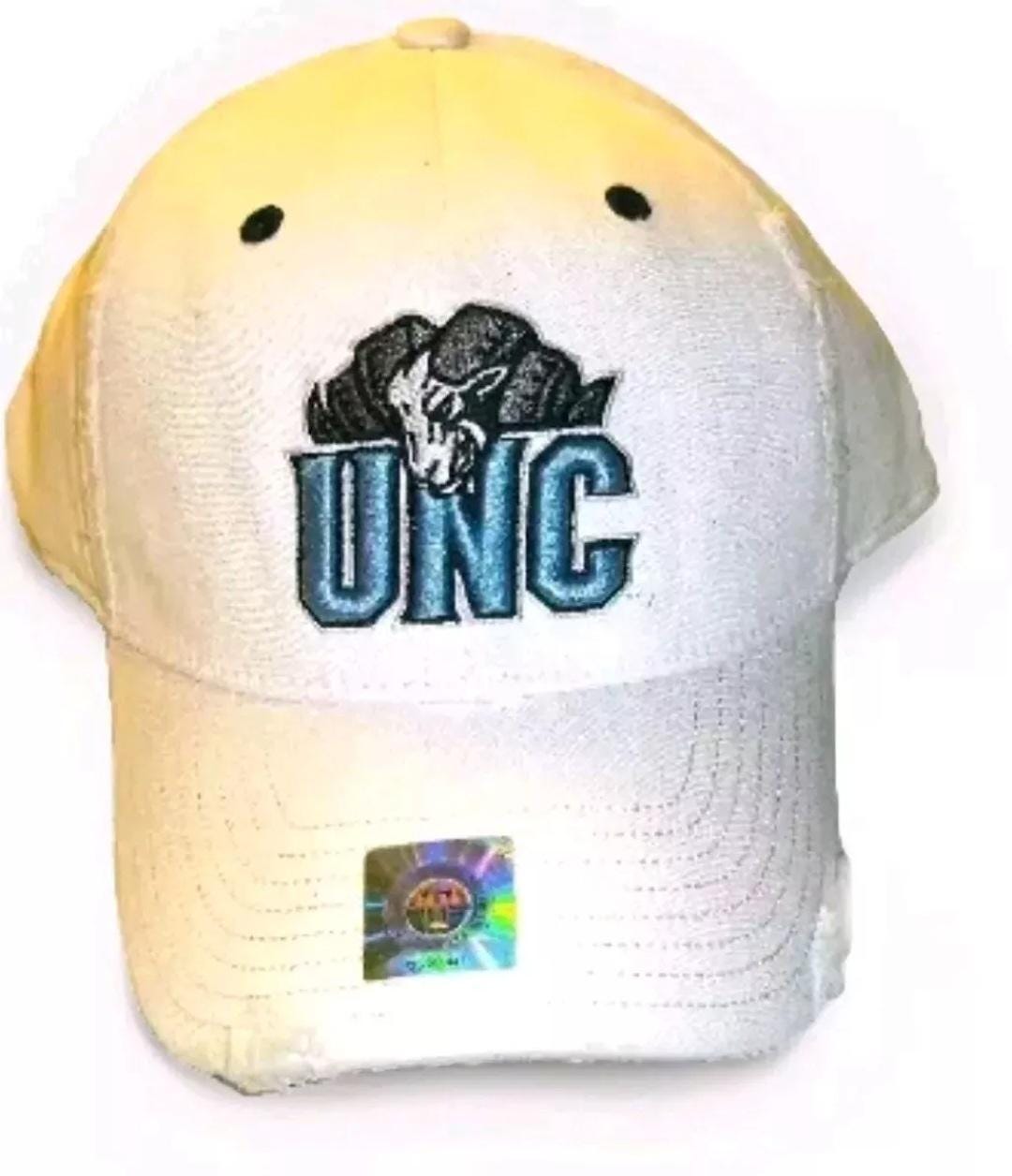 North Carolina Tar heels Mens White Stretch Fit Hat Cap sz. Large/XL New Ncaa