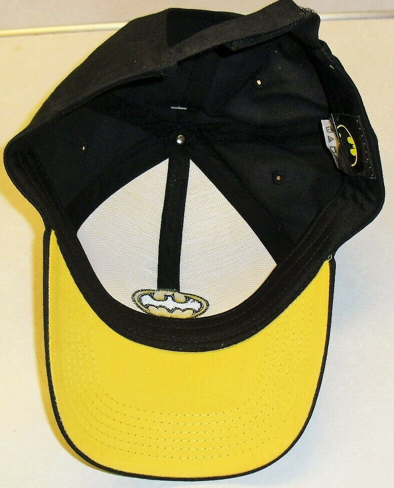 Batman Youth Kids Adjustable Strapback hat Movie Comics New Yellow Black