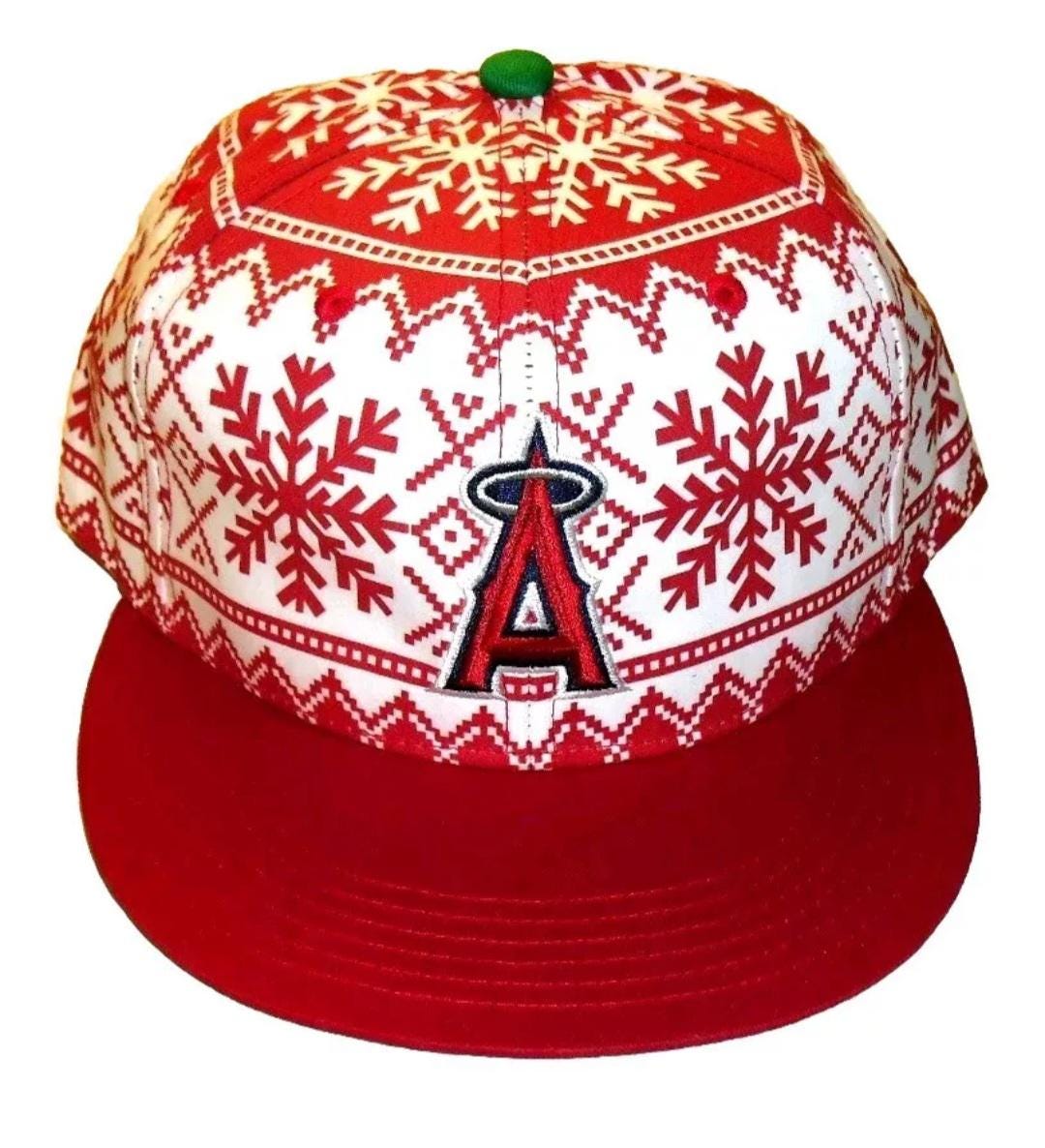 Los Angeles Angels Snow Flake Holiday Christmas Mens Snapback hat New Mlb