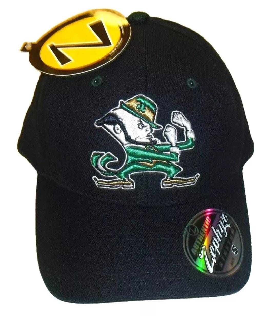 Notre Dame Irish University Mens Zephyr Stretch Fit hat cap sz. Small New Ncaa