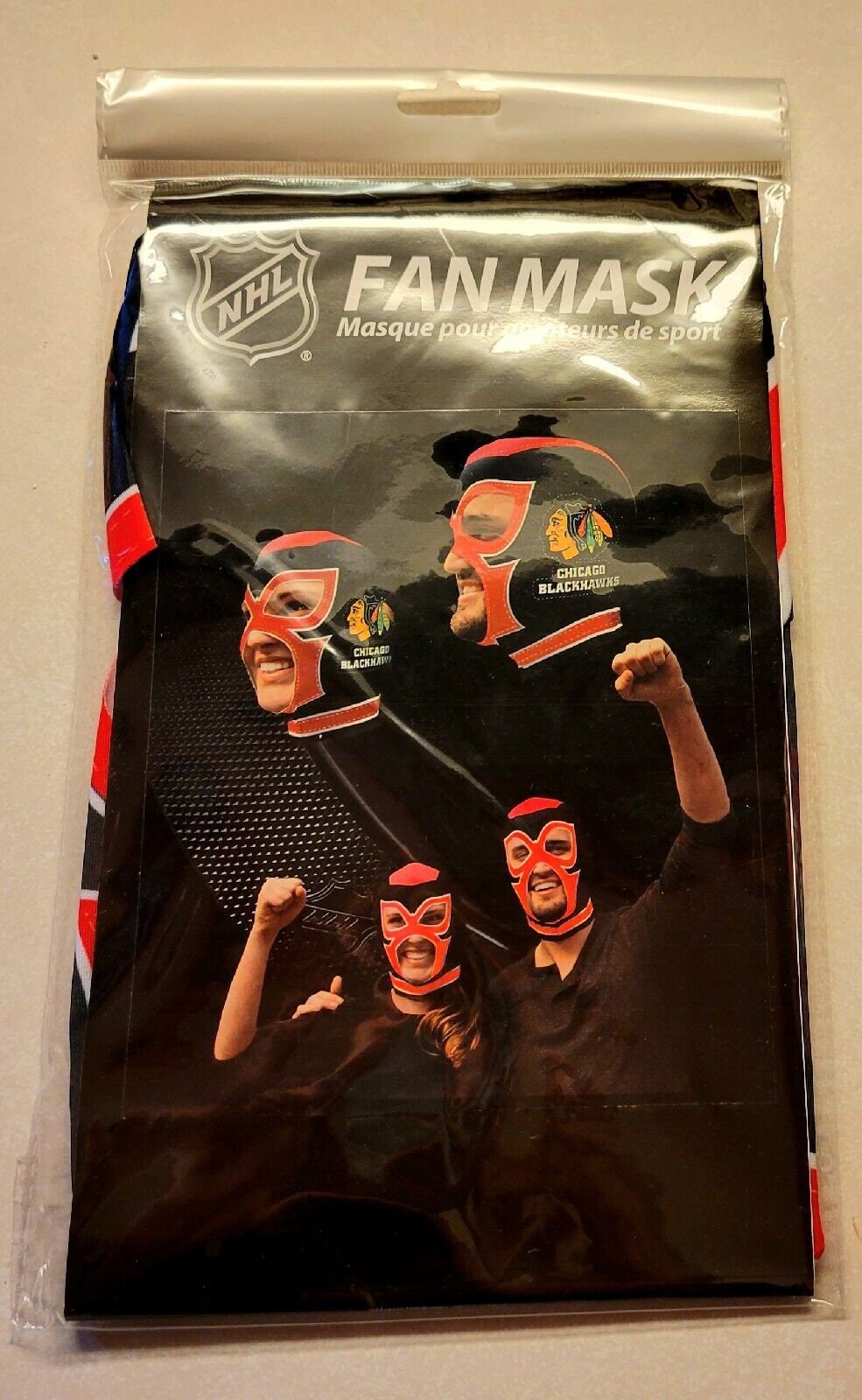 Chicago Blackhawks Adult Fan Mask One Size Fits All Nhl Hockey Little Earth